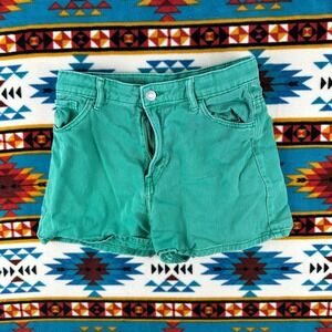 H&M Denim Shorts Green Casual Everyday Shorts Kids Size‎ 12-13Y